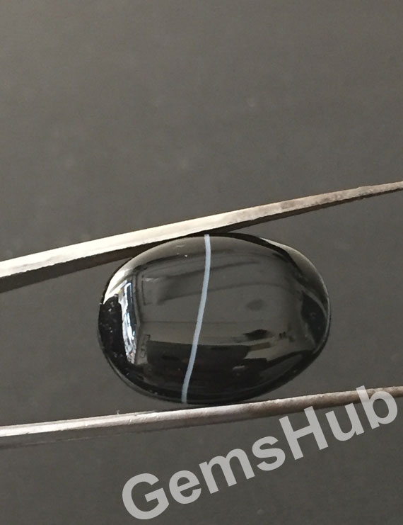 Natural Certified Sulemani Black Hakik Stone, 18.70 ct